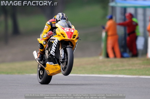 2009-09-26 Imola 3908 Acque minerali - Superstock 1000 - Qualifying Practice - Dominic Lammert - Suzuki GSX-R 1000 K9